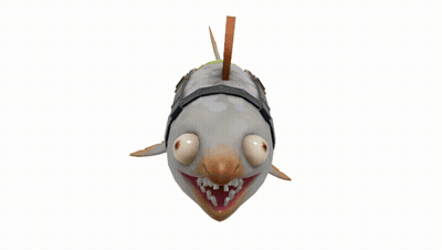 Cartoon Fish With Belt GIF