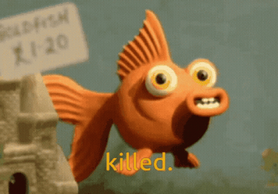 Cartoon Fish With Goldfish X1-20 Sign GIF