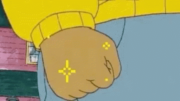 Cartoon Fist With Sparkles GIF