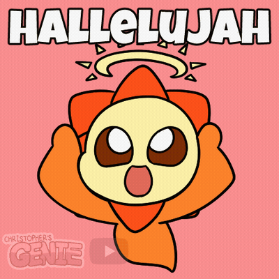 Cartoon Flower Saying Hallelujah