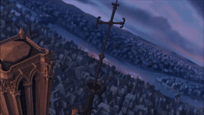 Cartoon Flying Holding Pole GIF