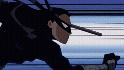 Cartoon Flying With Stick GIF
