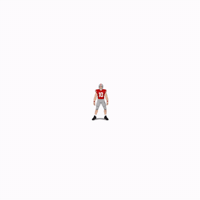 Cartoon Football Player Number 10 GIF