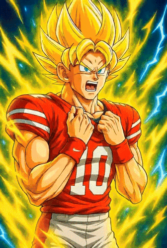 Cartoon Football Player Number 10 GIF