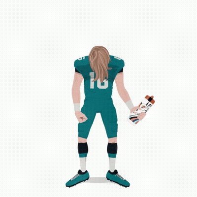 Cartoon Football Player Number 16 Jersey GIF
