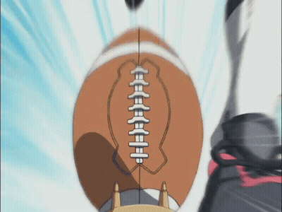 Cartoon Football With Letter H GIF