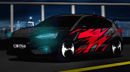 Cartoon Ford On The Highway GIF