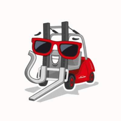 Cartoon Forklift Wearing Sunglasses GIF
