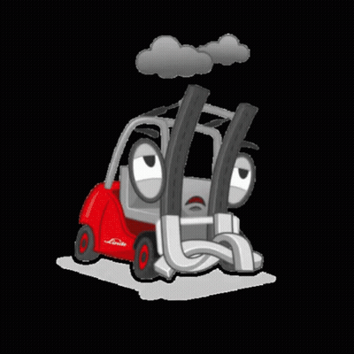 Cartoon Forklift With Linde Logo GIF