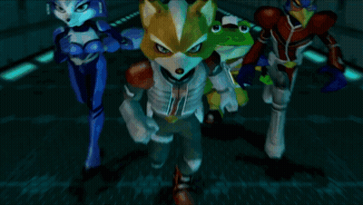 Cartoon Fox Frog And Falcon Group GIF