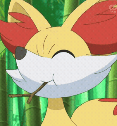 Cartoon Fox Holding Stick Smiling GIF