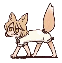 Cartoon Fox In White Shirt Sticker