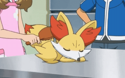 Cartoon Fox Laying On Table GIF