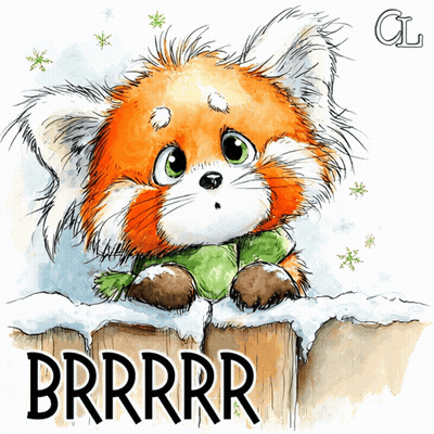 zorro animado diciendo brrrr GIF