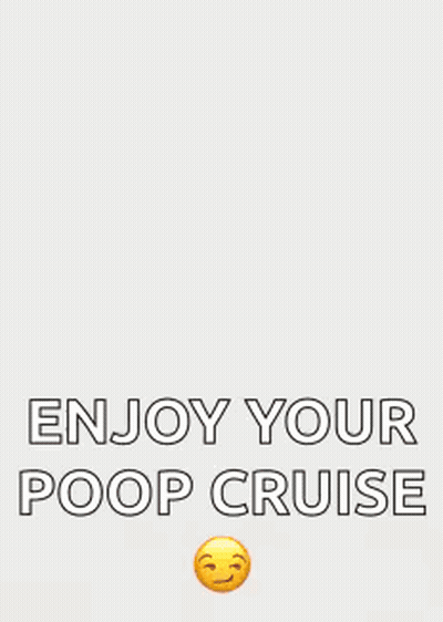 Cartoon Fox Saying Enjoy Your Poop Cruise GIF