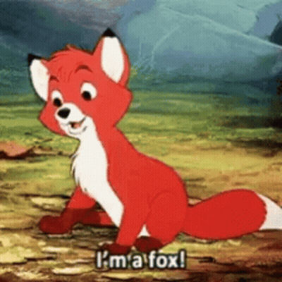 Cartoon Fox Saying I'm A Fox GIF