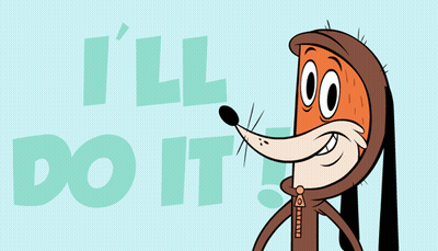 Cartoon Fox Says I'll Do It GIF