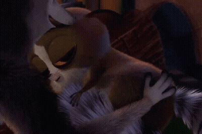 Cartoon Fox Scratching Itself GIF