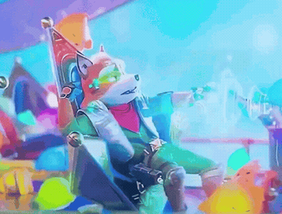 Cartoon Fox Sitting In Chair GIF
