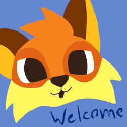 Cartoon Fox Welcome