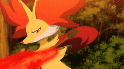 Cartoon Fox With Flame