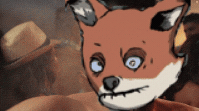 Cartoon Fox With Hat GIF