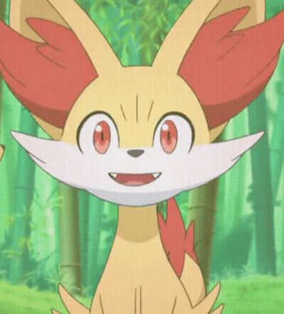 Cartoon Fox With Red Ears And Red Eyes GIF