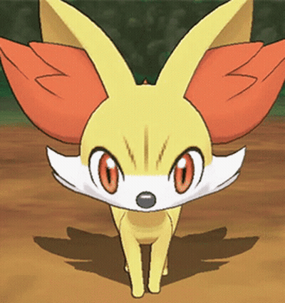 Cartoon Fox With Red Eyes And Orange Ears GIF