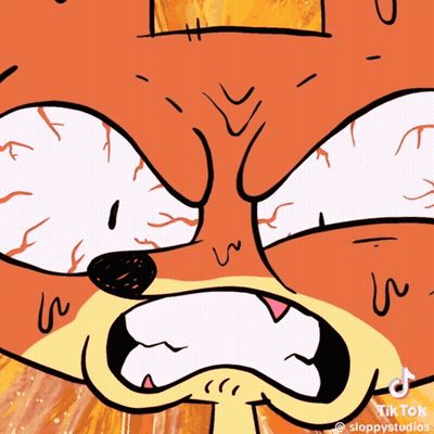 Cartoon Fox With TikTok Logo GIF