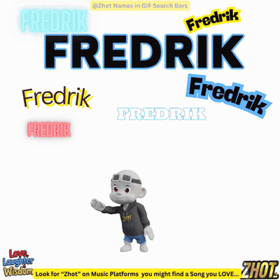 Cartoon Fredrik Surrounded By Names GIF