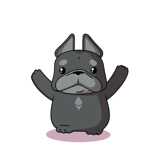 Cartoon French Bulldog With Diamond Sticker