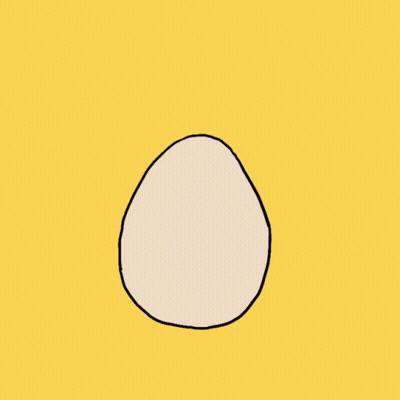 Cartoon Fried Egg With Face GIF