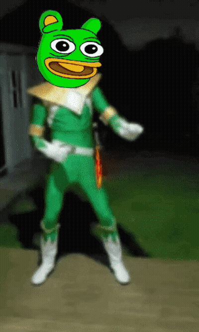Cartoon Frog In Green Outfit GIF