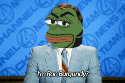 Cartoon Frog Saying I'm Ron Burgundy GIF