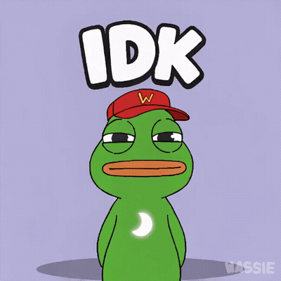Cartoon Frog Saying IDK GIF