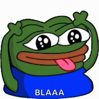 Cartoon Frog Sticking Tongue Out In Blue Shirt GIF