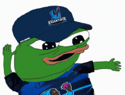Cartoon Frog Wearing Essentials Hat GIF