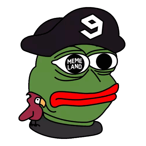 Cartoon Frog With Black Hat And Meme Land Eye Sticker