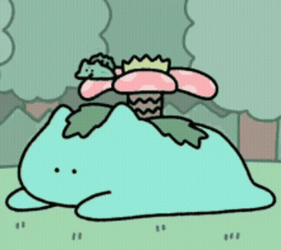 Cartoon Frog With Flower On Back GIF