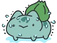 Cartoon Frog With Green Leaf Sticker
