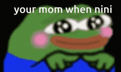 Cartoon Frog With Pink Cheek And Your Mom GIF