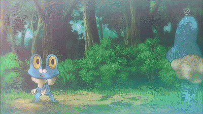 Cartoon Frog With TV Channel GIF