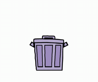 Cartoon Garbage Can Saying I'm Garbage GIF