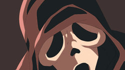 Cartoon Ghost Face Attack GIF