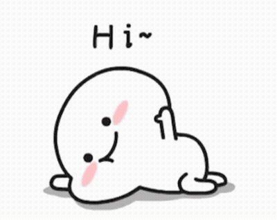 Cartoon Ghost Lying On Ground Saying Hi GIF