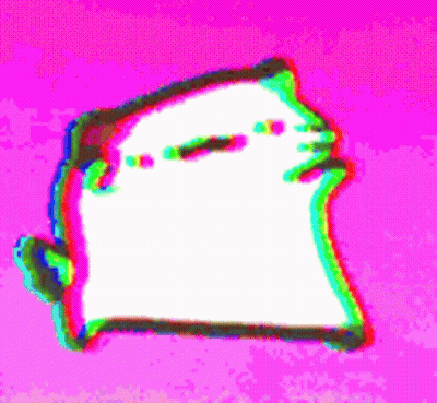 Cartoon Ghost On Pink Background GIF