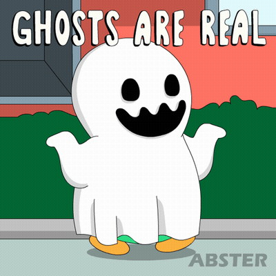 Cartoon Ghost Saying Ghosts Are Real GIF