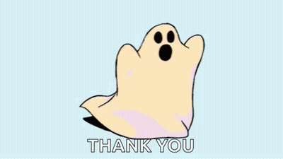 Cartoon Ghost Saying Thank You GIF