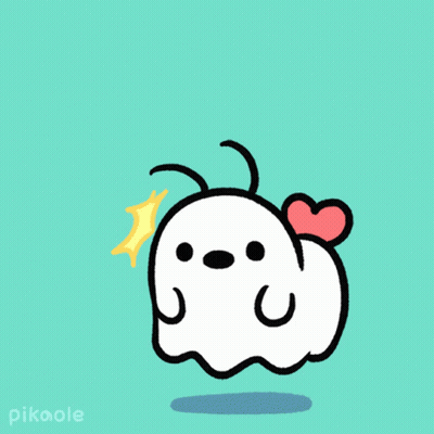 Cartoon Ghost With Pikoole GIF