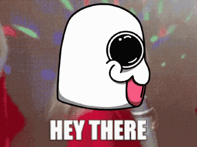 Cartoon Ghost With Tongue Out Hey There GIF